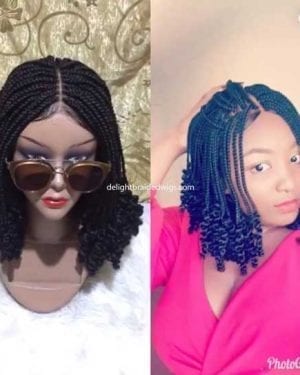 Box Braid Wig With Curly Ends- Murede