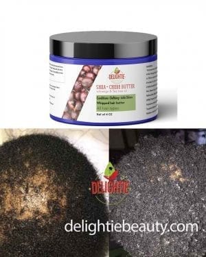 CHEBE HAIR GROWTH BUTTER WITH TEA TREE OIL Authentic Chebe Powder From Chad- 4oz