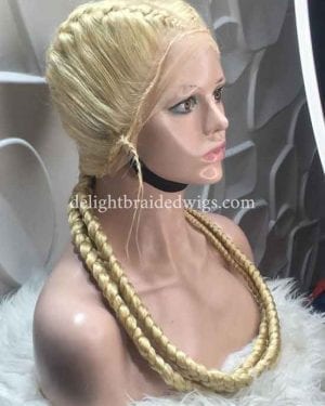 Braided Wigs Full Lace With Baby Hair Blonde- KHLOE