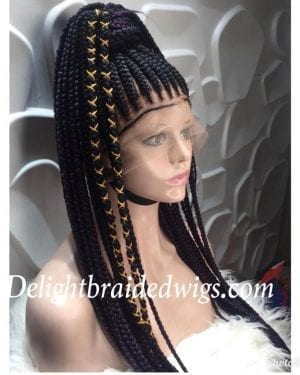 Full Lace Braided Wig color 1B- Gladys