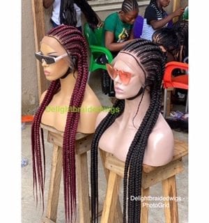 Full Lace Braided wig With Baby Hair-LADY